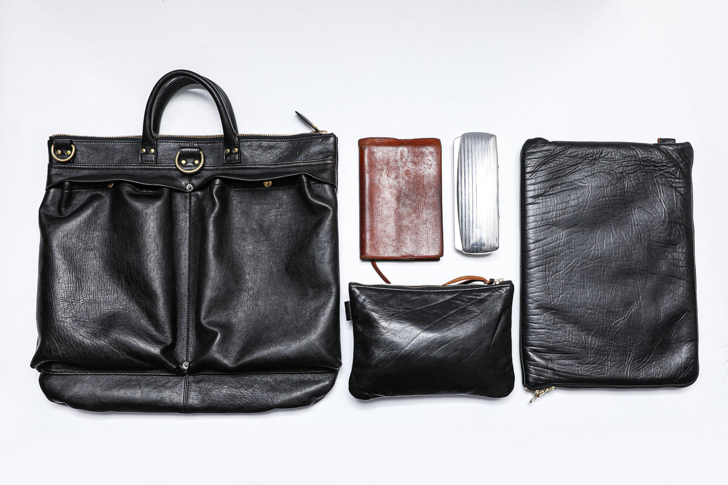 池田工芸 × Lightning 純国産「茶芯」ホースハイド T-Core Leather Lover Helmet Bag