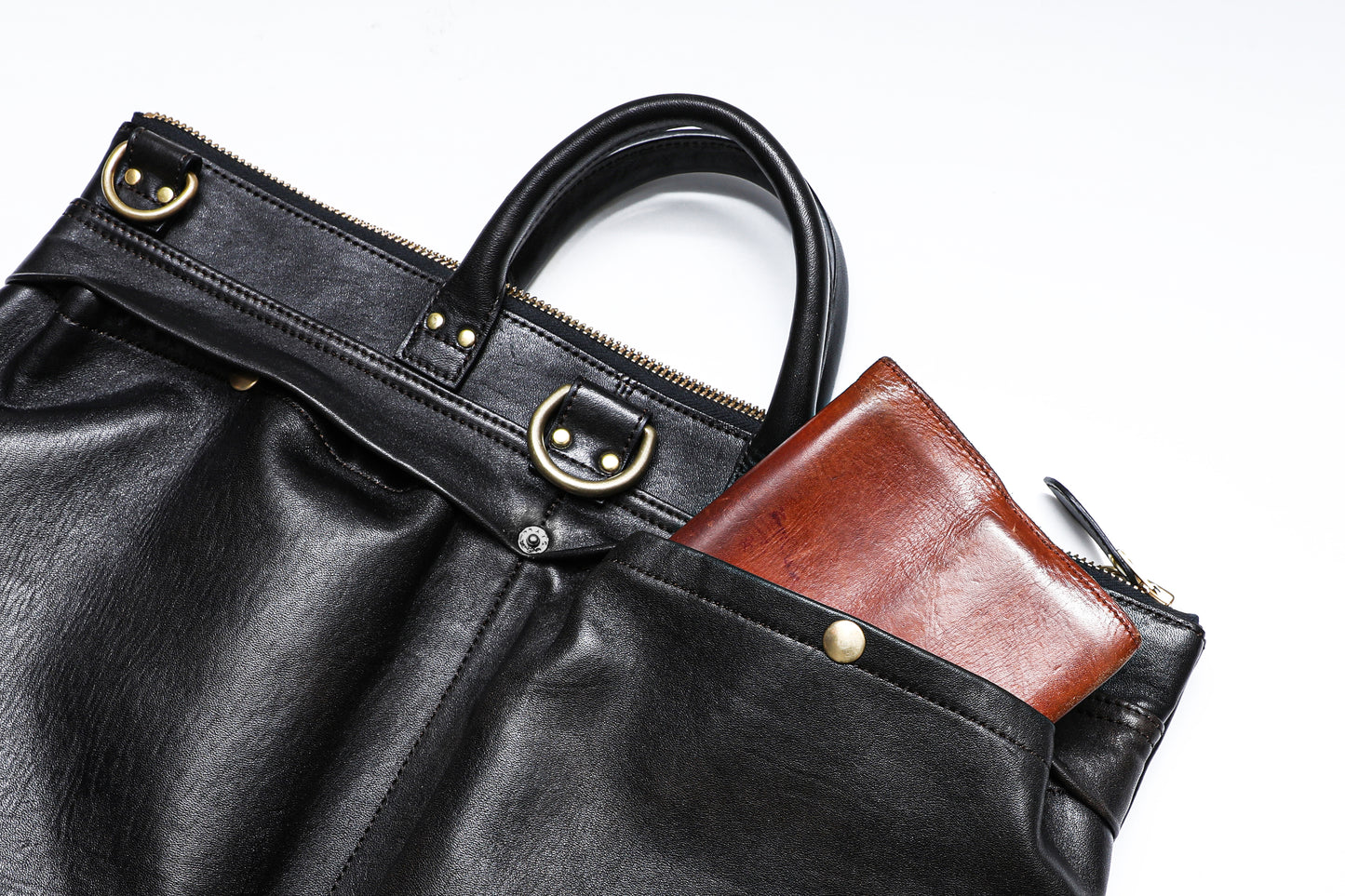 池田工芸 × Lightning 純国産「茶芯」ホースハイド T-Core Leather Lover Helmet Bag