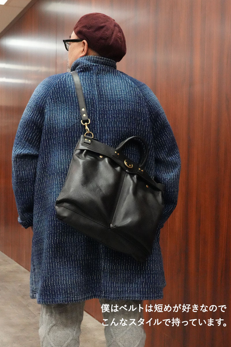 池田工芸 × Lightning 純国産「茶芯」ホースハイド T-Core Leather Lover Helmet Bag