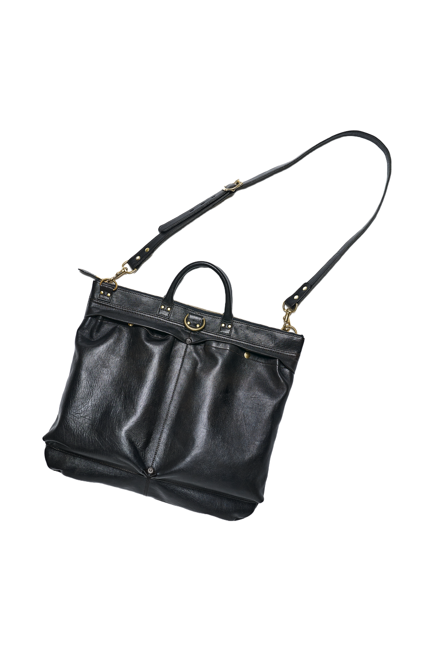 革ジャンに合わせたいおすすめバッグ|池田工芸×Lightning(ライトニング)純国産「茶芯」ホースハイド ヘルメットバッグ